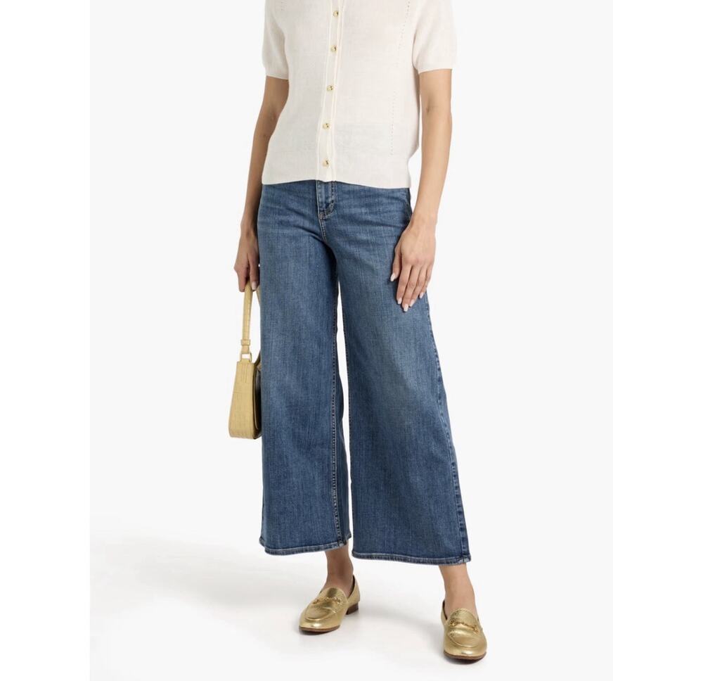 rag and bone Serena Crop Medium Wash Light Weight jeans Sz 28